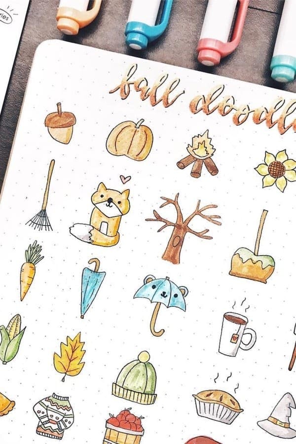 Cozy Fall Bujo Doodles