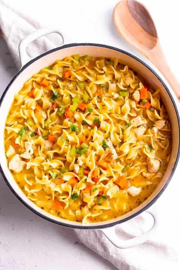 DUTCH OVEN CHICKEN NOODLE SOUP