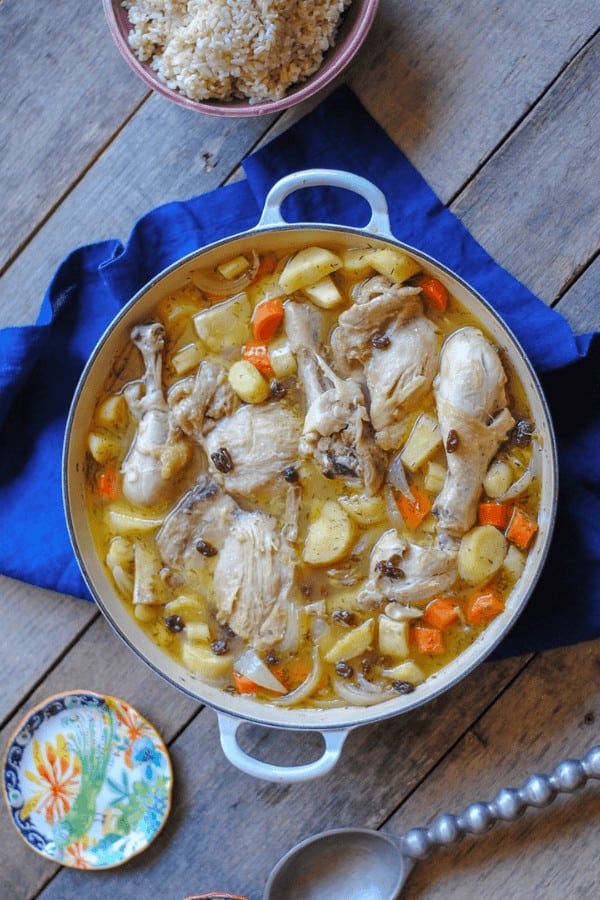 Apple Cider Chicken Stew with Parsnips