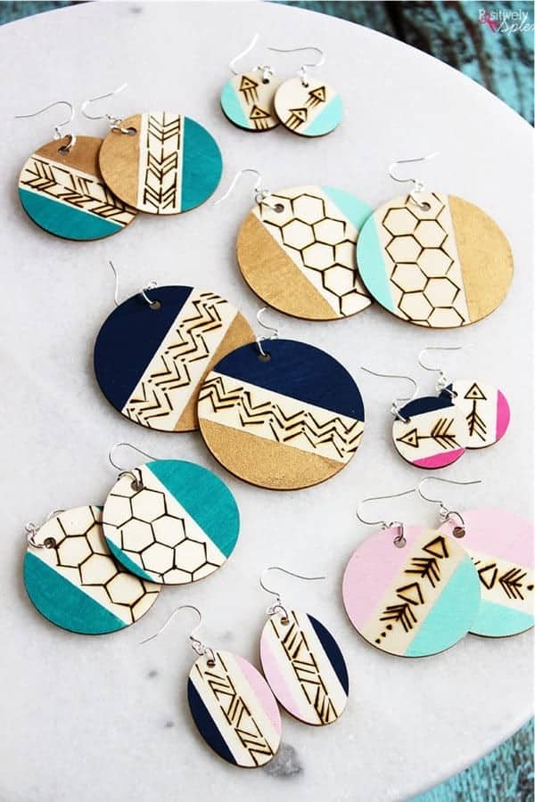 DIY Wood Burned Earrings