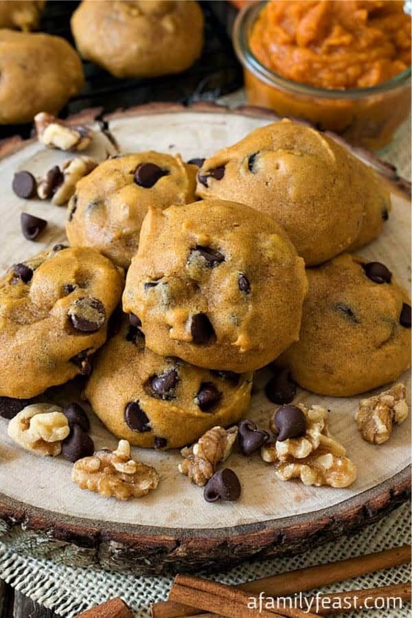 Soft Pumpkin Chocolate Chip Cookies