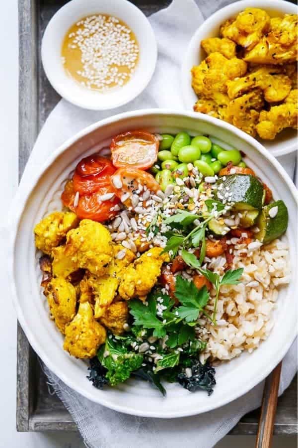 Roasted Turmeric Cauliflower Buddha Bowls