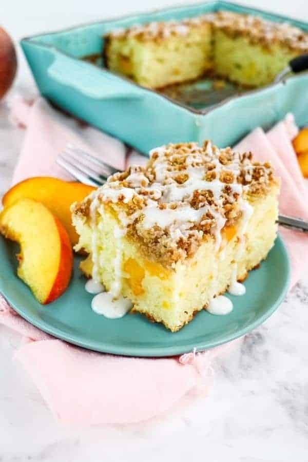 PEACH CRUMB COFFEE CAKE