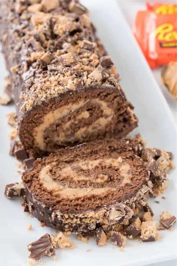 Peanut Butter Cup Cake Roll