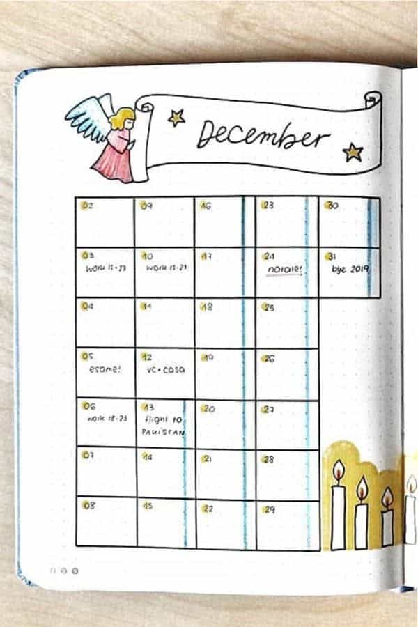 Christmas Angel Monthly Log