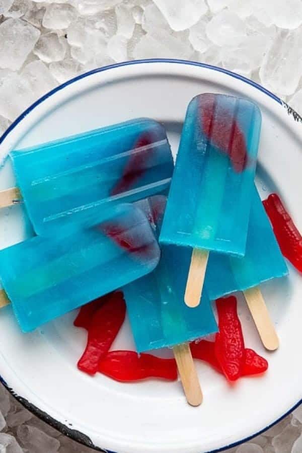 Blue Lagoon Cocktail Popsicles