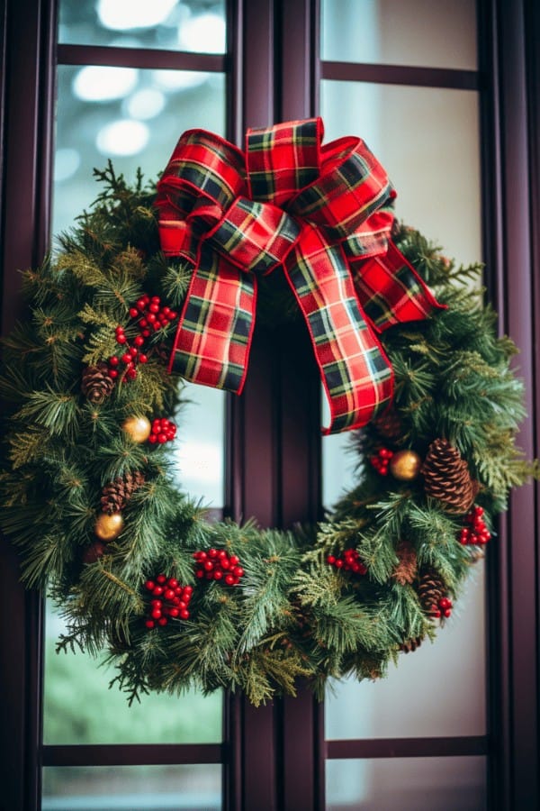 Plaid-themed Wreaths