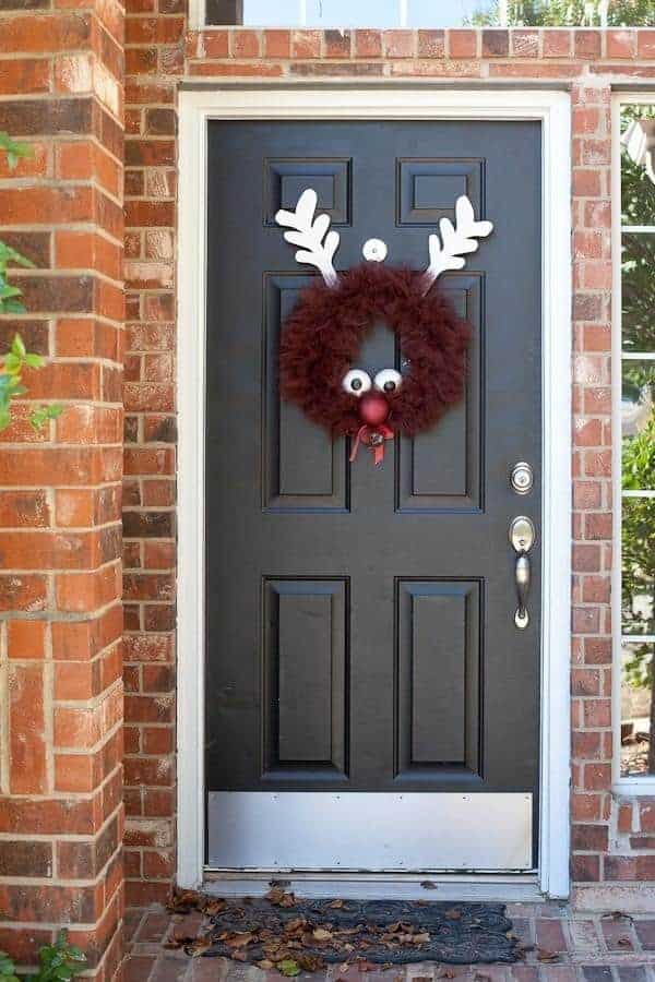 RUDOLPH THE REINDEER TULLE WREATH