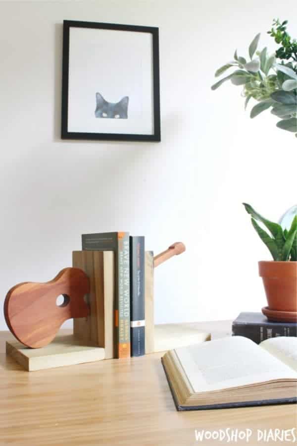 DIY Guitar Scrap Wood Bookends