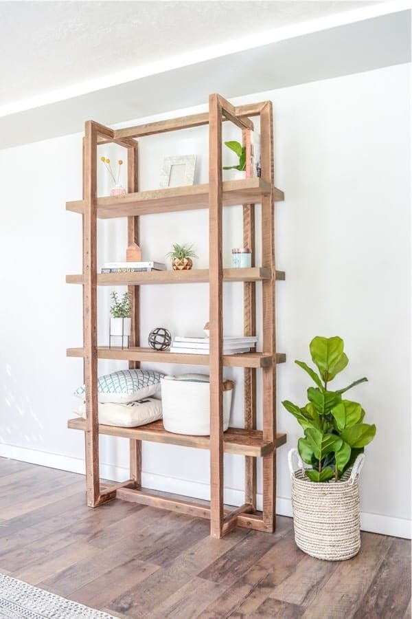 DIY Geometric Bookshelf