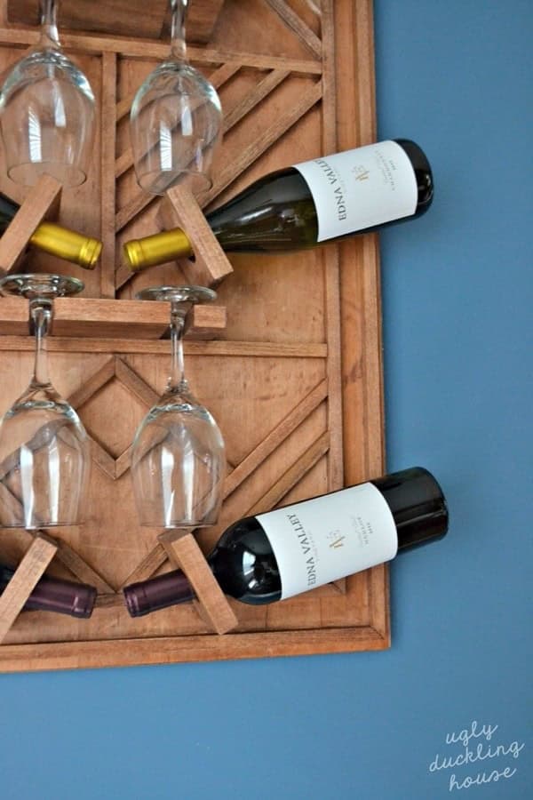 DIY Plywood Art Wine Rack