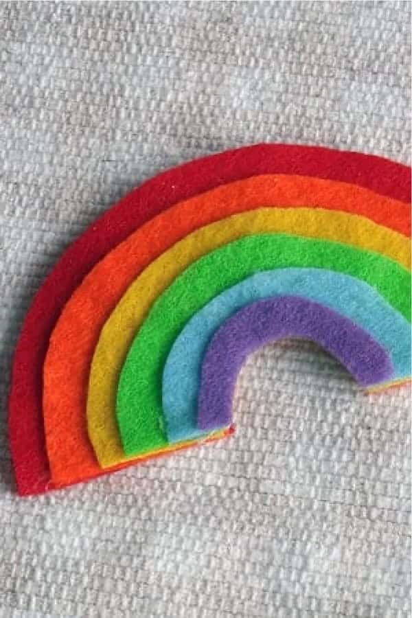 Layered Felt Rainbow Magnet