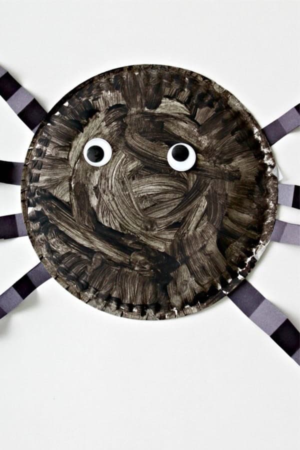 Halloween Paper Plate Spider Craft