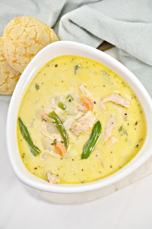 KETO CHICKEN POT PIE SOUP