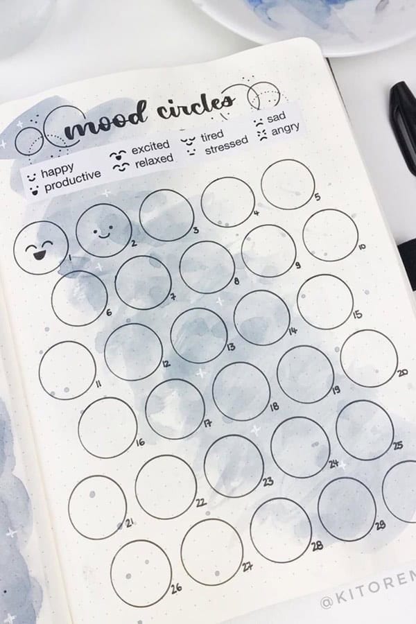 October Circle Feelings Tracker