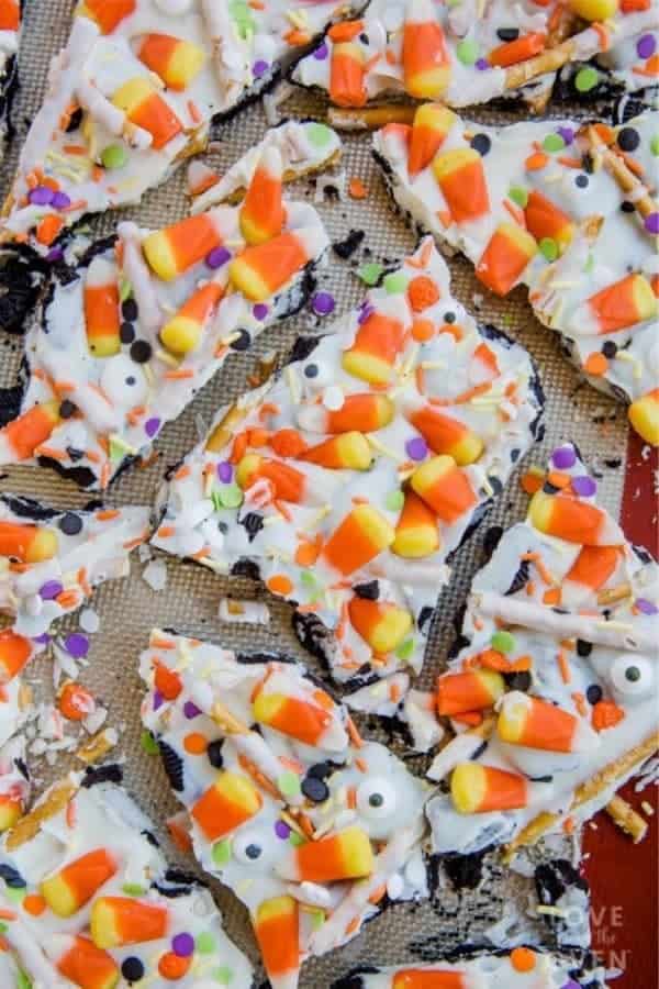 Easy Cookie Candy Corn Bark