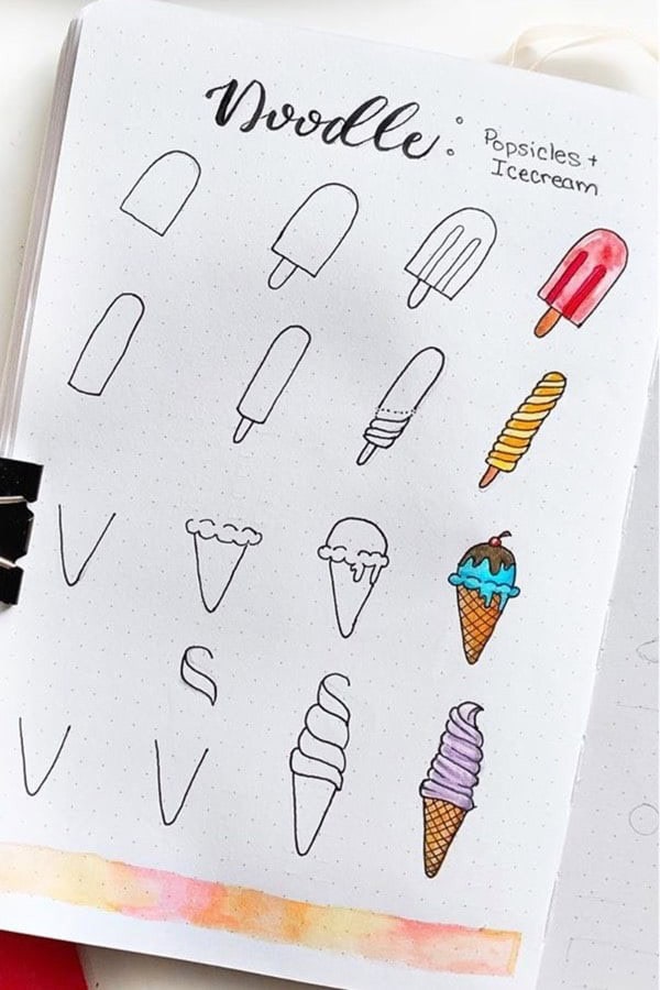 Summer Ice Cream Doodle Spread