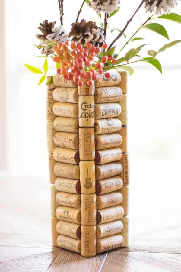 DIY Wine Cork Vase