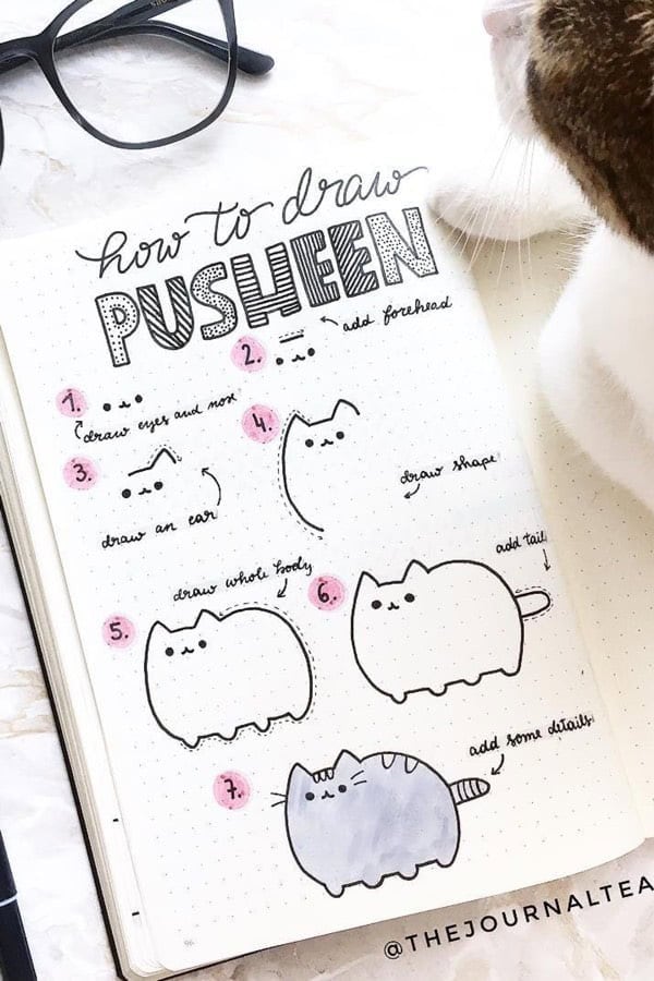 Pusheen Doodle Tutorial