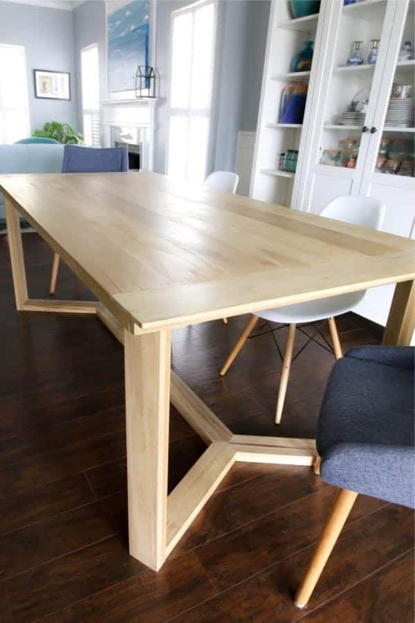 DIY Angled Base Dining Table