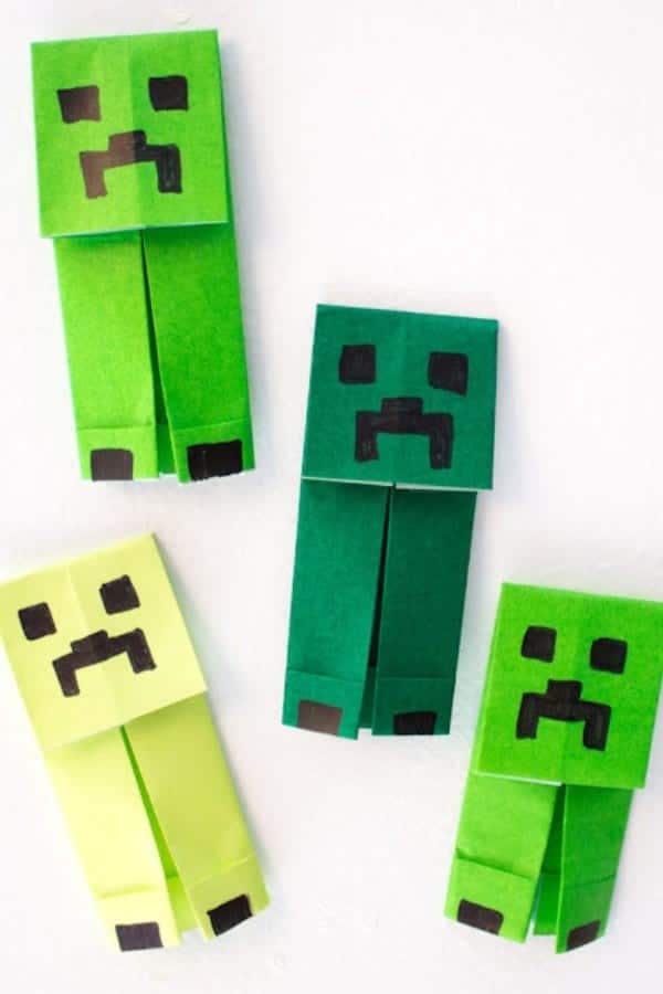 ORIGAMI MINECRAFT CREEPERS