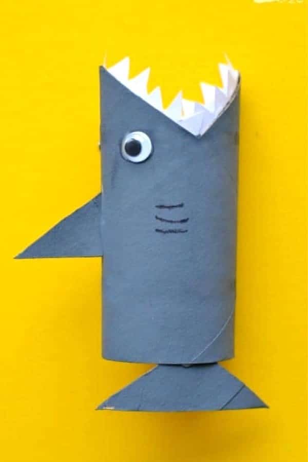 Shark Toilet Paper Roll Craft