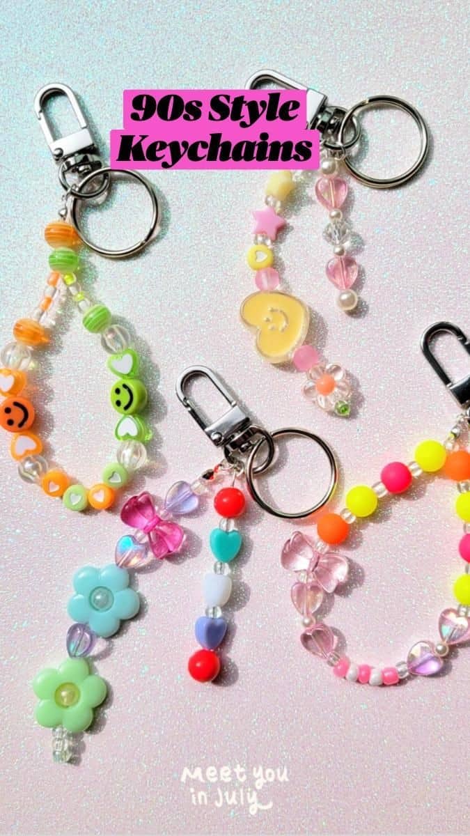 DIY BEADED KEYCHAINS