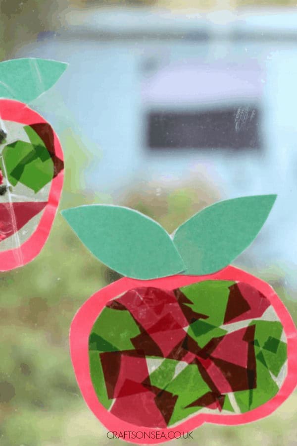 Easy Apple Suncatcher Craft