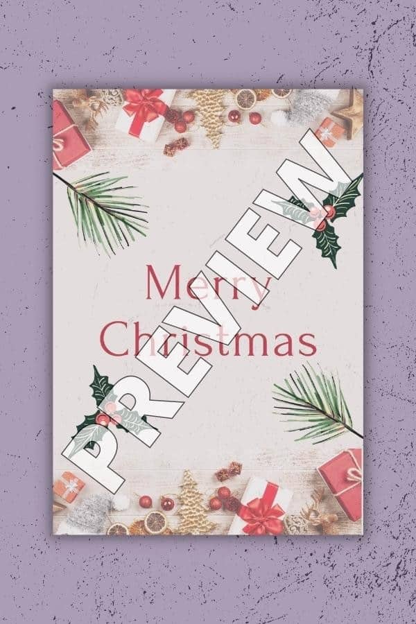 CLASSIC MERRY CHRISTMAS SIGN PRINTABLE