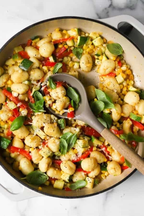 SWEET CORN AND ZUCCHINI GNOCCHI SKILLET