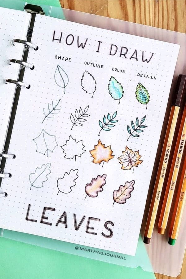 How To Draw Fall Leaves