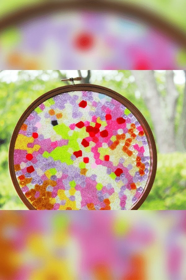 Bead Suncatchers in a Frame