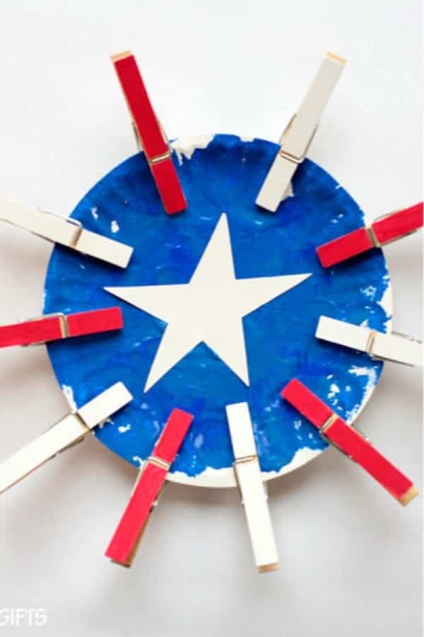 Paper Plate American Flag Craft for Kids