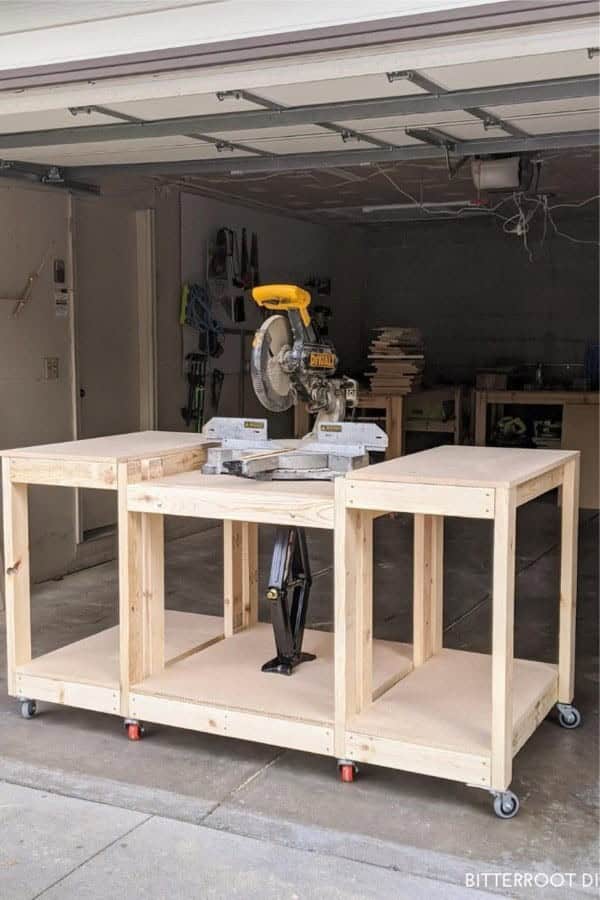 DIY Workbench with Hideaway Miter Saw