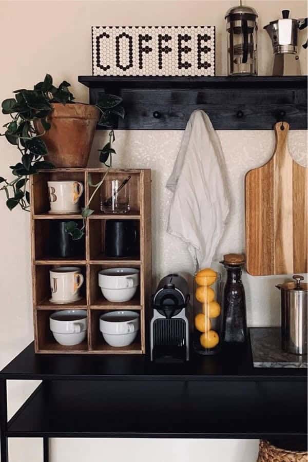 DIY Coffee Bar In Kitchen