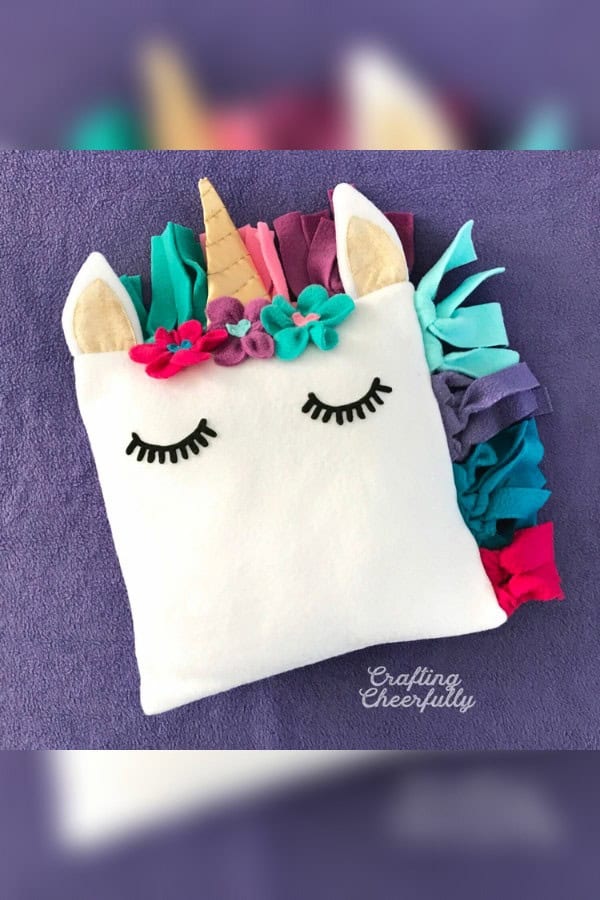 Fleece Unicorn Pillow