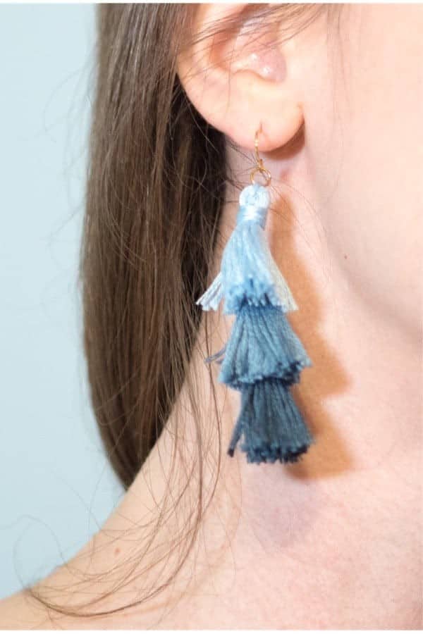 DIY Ombre Stacked Tassel Earrings