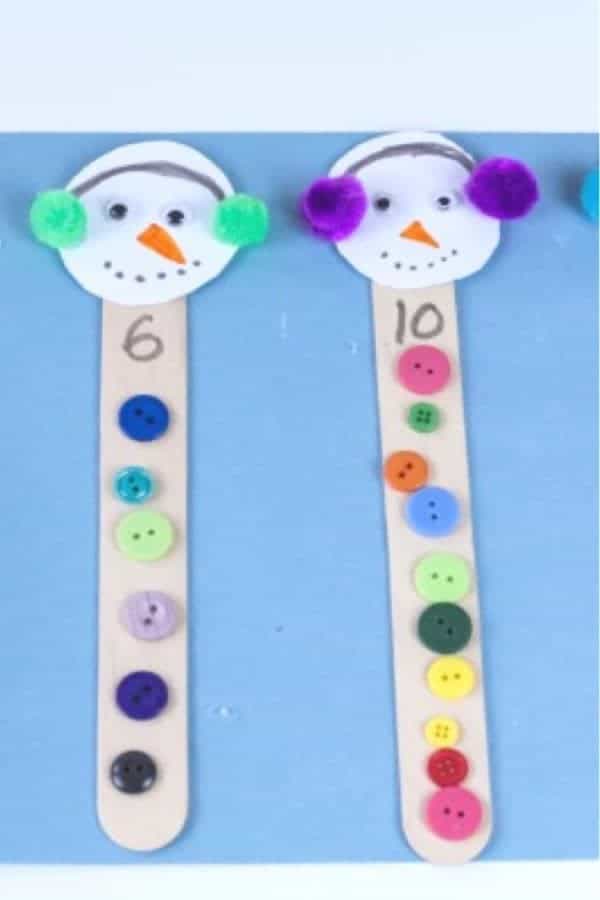 Snowman Counting Activity for Kindergarten and Preschool