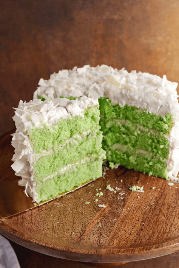 Pandan Coconut Cake