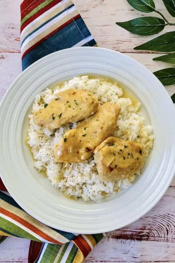 SLOW COOKER LEMON PEPPER CHICKEN