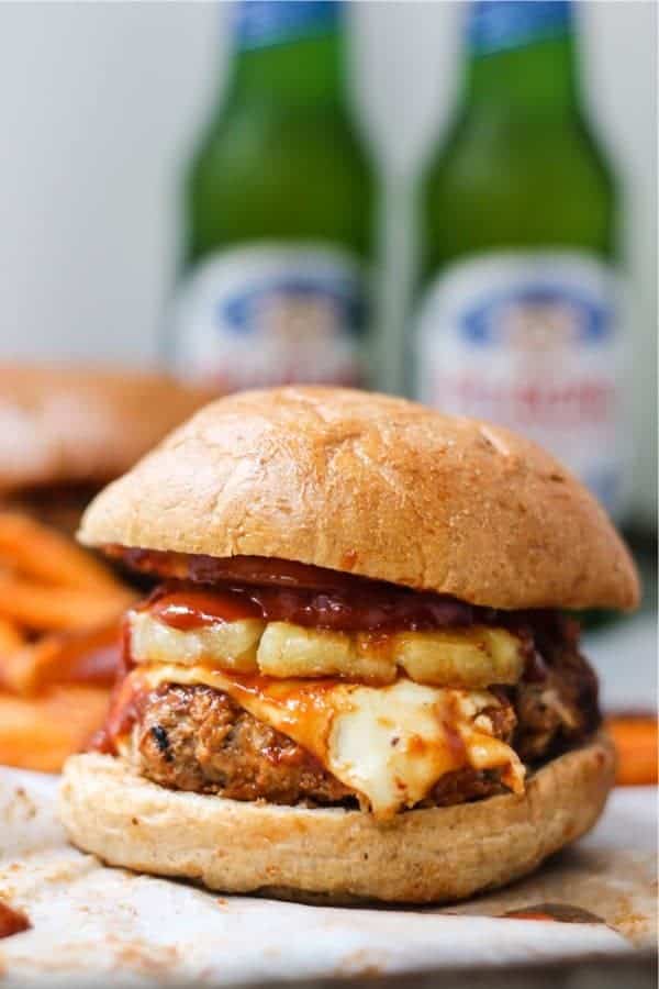 Sweet & Spicy BBQ Bacon Hawaiian Turkey Burgers