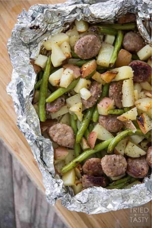 Italian Sausage Tin Foil Dinner