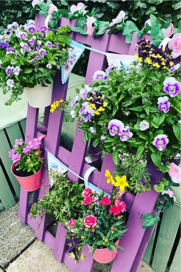 DIY Purple Vertical Garden