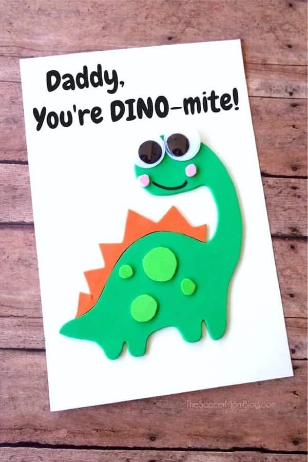 Dino-Mite Homemade Card For Dads