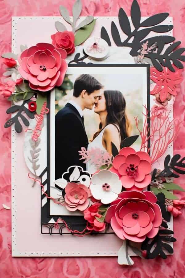 ROMANTIC SCRAPBOOK PAGE LAYOUTS