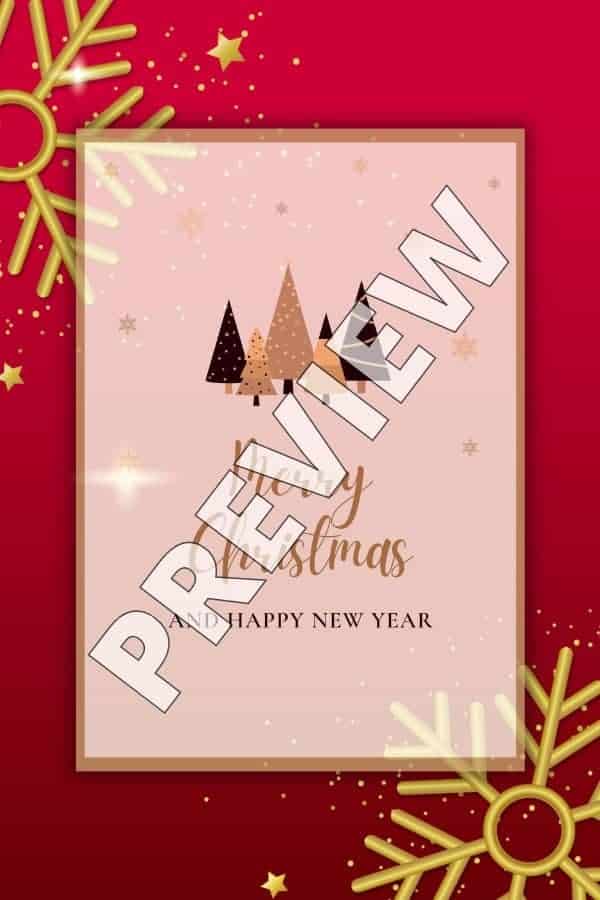 GOLD BLACK MERRY CHRISTMAS GREETING