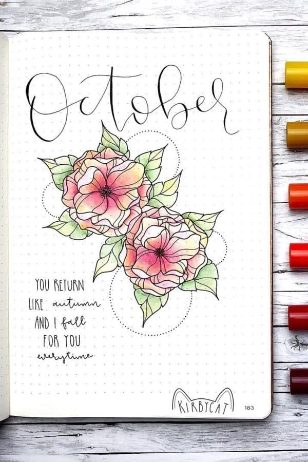 Floral October Monthly Cover