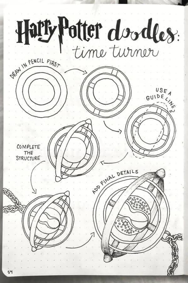 Time Turner Doodle Tutorial