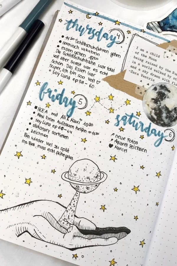 Space Weekly Spread