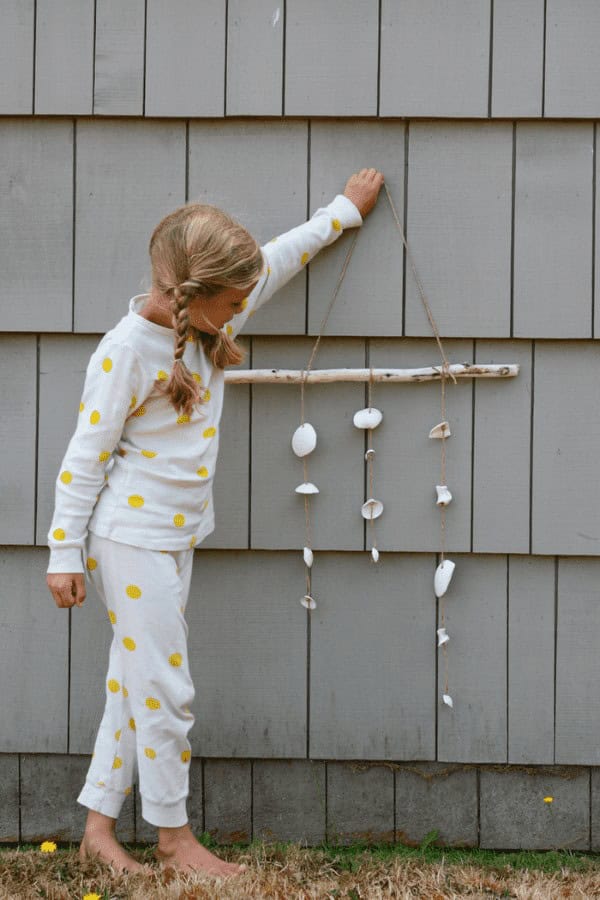 Simple Driftwood Seashell Mobiles